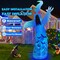12FT Giant Halloween Inflatables Ghost ,with 3-Color Rotating Flame LEDs